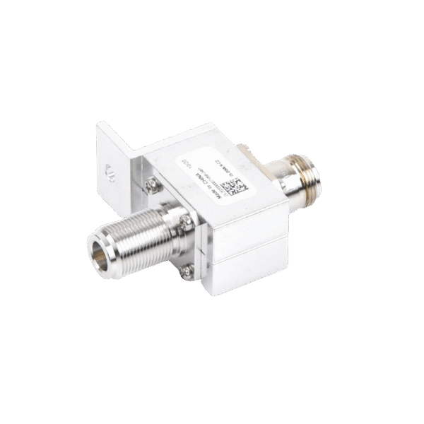 Protector RF Coaxial Para 10 - 1000 MHz de Ceja Frontal y Conectores N Hembra en Ambos Lados, 50 Ω
