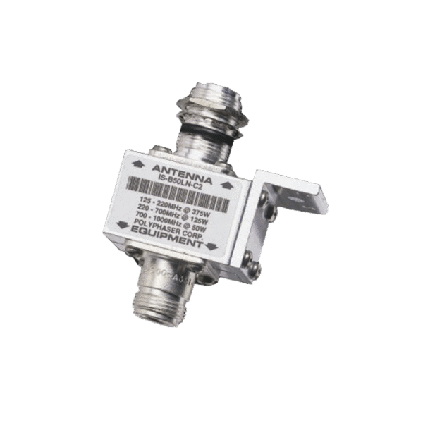 Protector RF Coaxial Para 10 - 1000 MHz de Ceja Frontal y Conectores N Hembra en Ambos Lados, 50 Ω