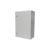 Gabinete de Acero IP66 Uso en Intemperie (500 x 700 x 250 mm) con Placa Trasera Interior y Compuerta Inferior Atornillable (Incluye Chapa y Llave).