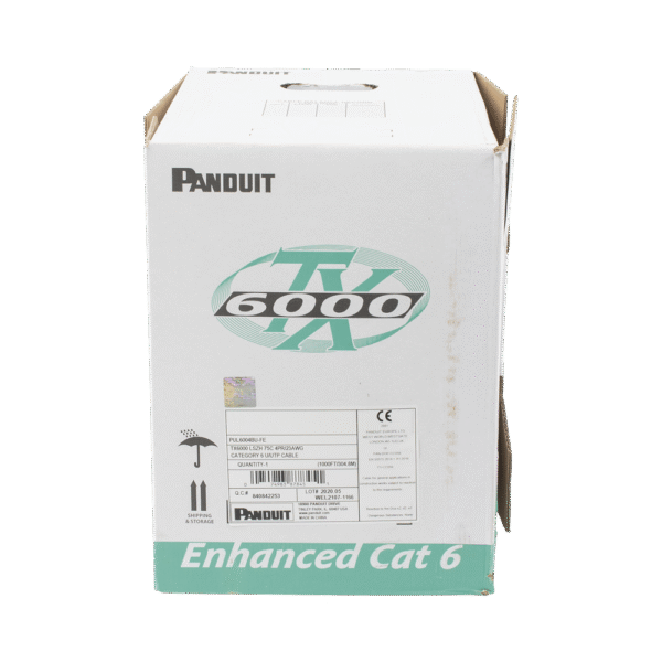 Bobina de Cable UTP 305 m. de Cobre, TX6000™ PanNet, Reelex, Azul, Categoría 6 Mejorado (23 AWG), LSZH (Bajo Humo, Cero Halógenos), de 4 pares