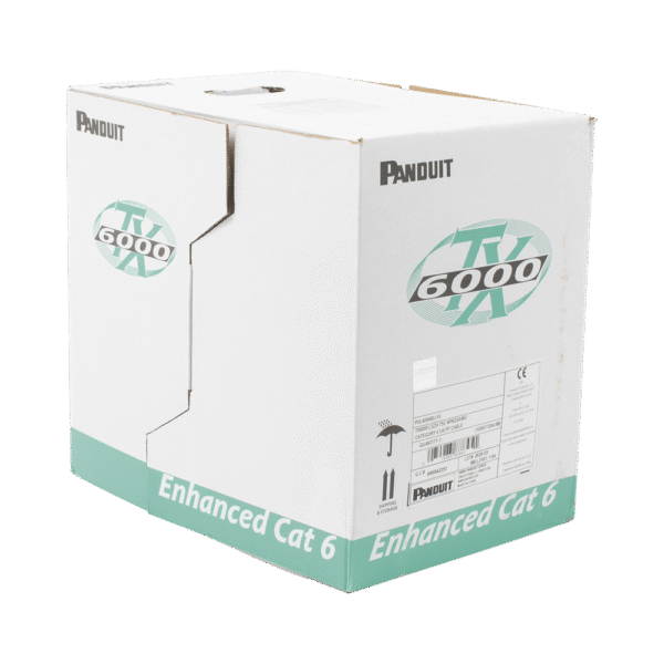 Bobina de Cable UTP 305 m. de Cobre, TX6000™ PanNet, Reelex, Azul, Categoría 6 Mejorado (23 AWG), LSZH (Bajo Humo, Cero Halógenos), de 4 pares