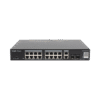 Switch PoE L2 Administrable en la Nube de 20 Puertos Gigabit, 16 PoE+, 2 Puertos RJ45 Gigabit, 2 Puertos SFP, 250W, Reconocimiento de cámaras IP, valor único para la red CCTV