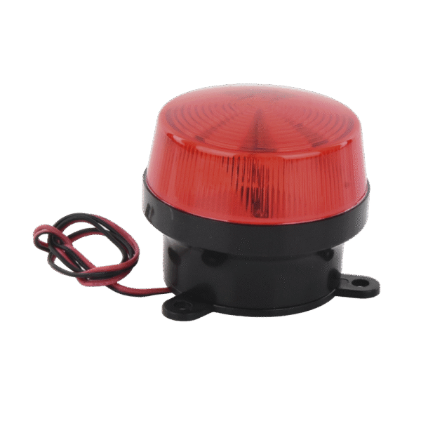 Mini estrobo color Rojo con montaje de pestaña.