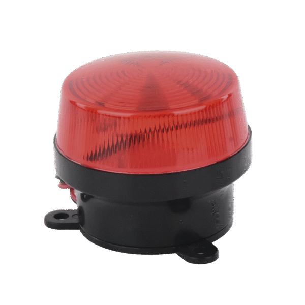 Mini estrobo color Rojo con montaje de pestaña.