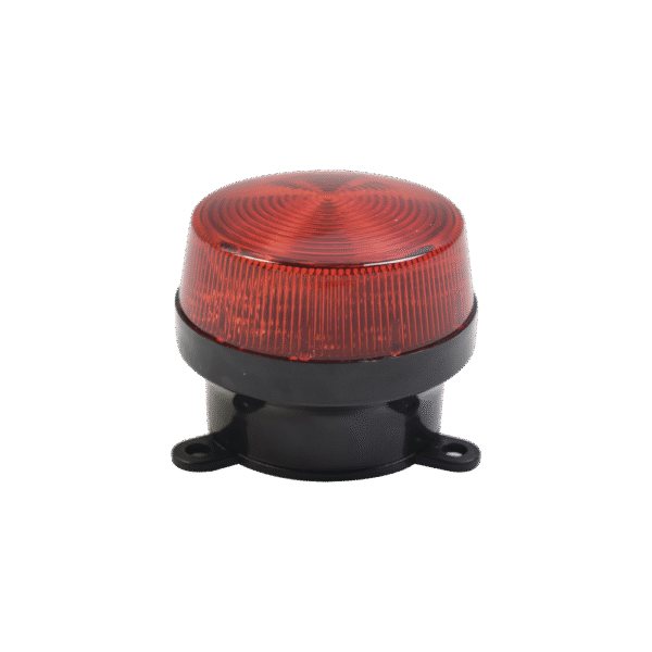 Mini estrobo color Rojo con montaje de pestaña.