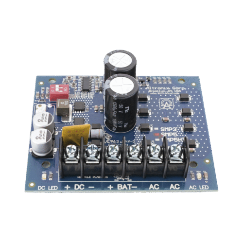 Fuente tipo tarjeta de 1 salida seleccionable de 6,12, 24 Vcd @ 4 A, con capacidad de respaldo, Requiere transformador de entrada.