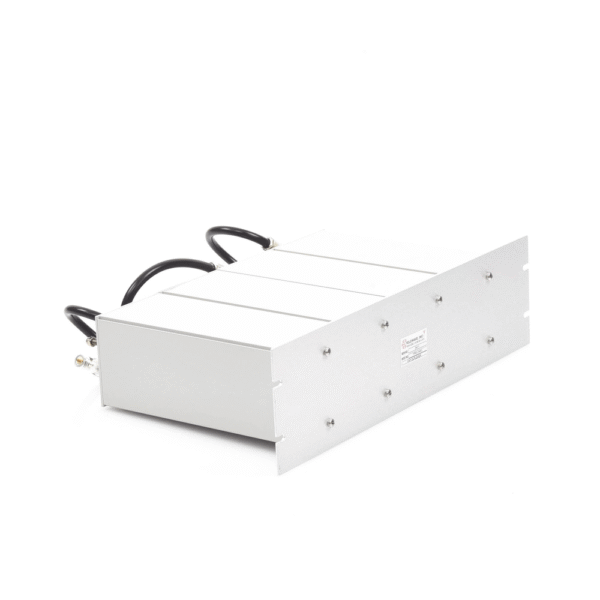 Duplexer Compacto Pasa Banda-Rechazo de Banda, 148-174 MHz, 4Cav.(4" por Lado) 600 kHz, 1.5 dB, 350 Watt, N Hembras.