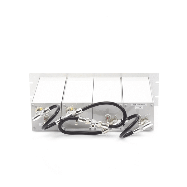 Duplexer Compacto Pasa Banda-Rechazo de Banda, 148-174 MHz, 4Cav.(4" por Lado) 600 kHz, 1.5 dB, 350 Watt, N Hembras.