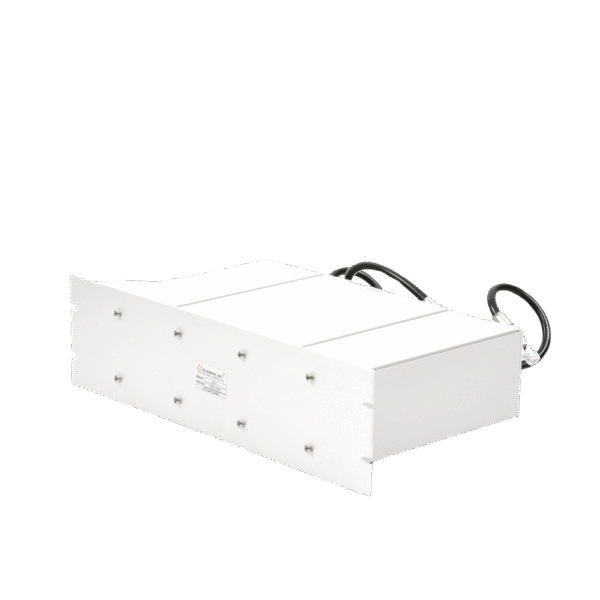 Duplexer Compacto Pasa Banda-Rechazo de Banda, 148-174 MHz, 4Cav.(4" por Lado) 600 kHz, 1.5 dB, 350 Watt, N Hembras.