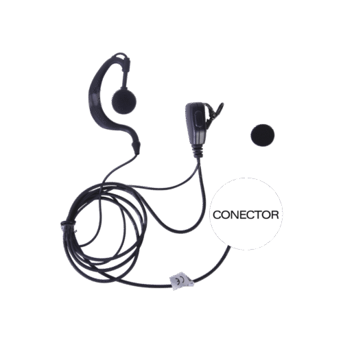 Micrófono - audífono de solapa ajustable al oído para KENWOOD TK3230/ 3000/ 3402/ 3312/ 3360/ 3170, NX240/ 340/ 220/ 320/ 420