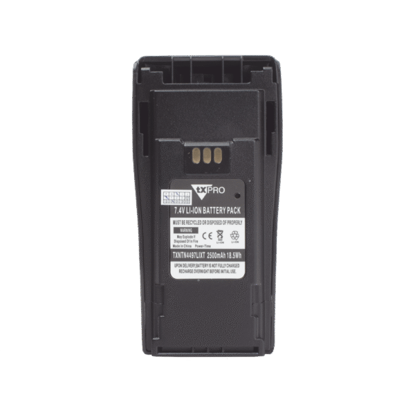 Batería de Li-Ion, 2500 mAh. Alternativa para HNTN4497 para el radio Motorola EP-450/ DEP 450/CP200/CP250/PR400/GP3388/CP080/150/200.(incluye clip)