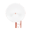 Antena direccional de 3ft, 4.9 a 6.5 GHz, Ganancia 34 dBi, Conectores N-Hembra, Polarización doble, incluye montaje para torre o mástil