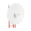 Antena direccional de 3ft, 4.9 a 6.5 GHz, Ganancia 34 dBi, Conectores N-Hembra, Polarización doble, incluye montaje para torre o mástil