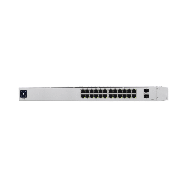 UniFi Switch USW-24-POE Gen2, Capa 2 de 24 puertos (16 puertos PoE 802.3af/at + 8 puertos Gigabit) + 2 puertos 1G SFP, 95W, pantalla informativa
