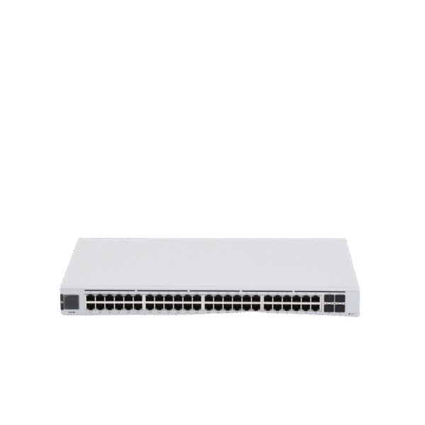 UniFi Switch USW-48-POE, Capa 2 de 48 puertos (32 puertos PoE 802.3af/at + 16 puertos Gigabit) + 4 puertos 1G SFP, 195W, pantalla informativa