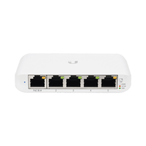 Switch UniFi Administrable Compacto de 5 Puertos 10/100/1000 Mbps, soporta entrada de PoE 802.3af/at