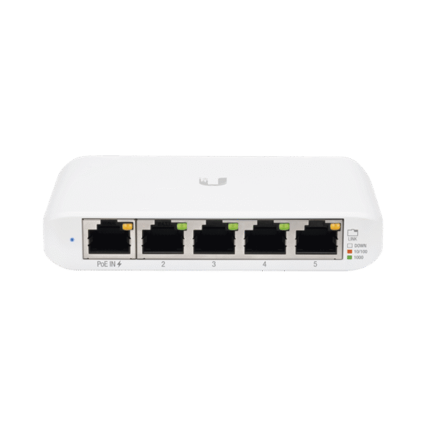 Switch UniFi Administrable Compacto de 5 Puertos 10/100/1000 Mbps, soporta entrada de PoE 802.3af/at