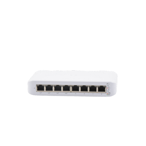 Switch UniFi Lite Administrable PoE de 8 Puertos 10/100/1000 Mbps (4 puertos 802.3af/at), 52 W