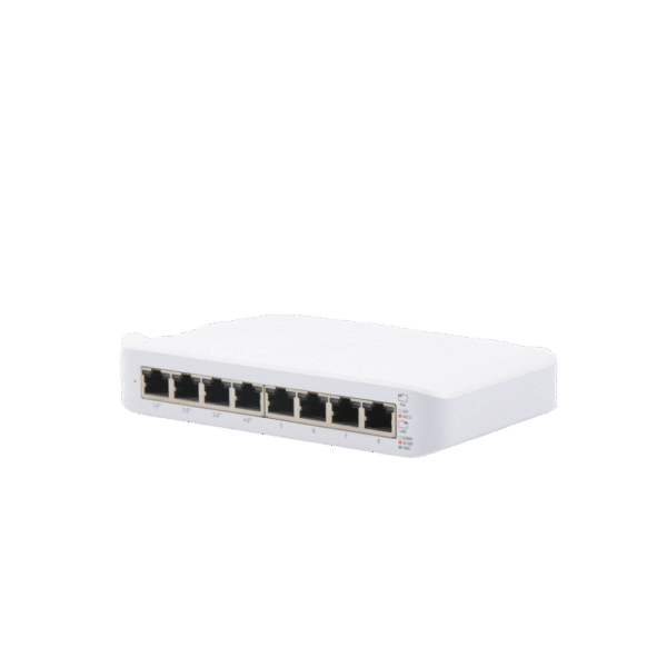 Switch UniFi Lite Administrable PoE de 8 Puertos 10/100/1000 Mbps (4 puertos 802.3af/at), 52 W