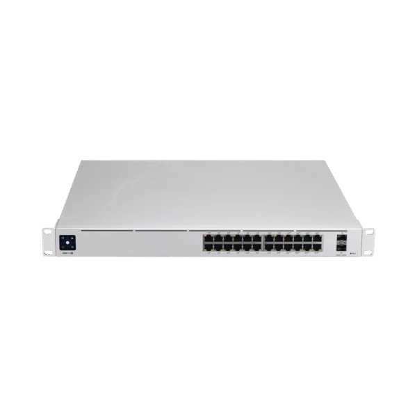 UniFi Switch USW-Pro-24-POE Gen2, Capa 3 de 24 puertos PoE 802.3at/bt + 2 puertos 1/10G SFP+, 400W, pantalla informativa