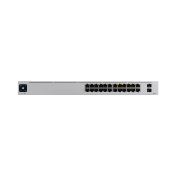 UniFi Switch USW-Pro-24-POE Gen2, Capa 3 de 24 puertos PoE 802.3at/bt + 2 puertos 1/10G SFP+, 400W, pantalla informativa