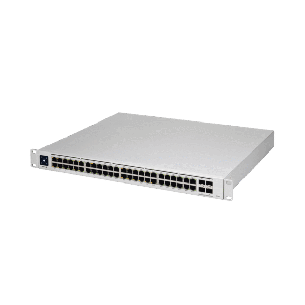 UniFi Switch USW-Pro-48-POE Gen2, Capa 3 de 48 puertos PoE 802.3at/bt + 4 puertos 1/10G SFP+, 600W, pantalla informativa