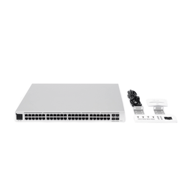 UniFi Switch USW-Pro-48-POE Gen2, Capa 3 de 48 puertos PoE 802.3at/bt + 4 puertos 1/10G SFP+, 600W, pantalla informativa