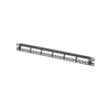 Panel de Parcheo Modular Mini-Com (Sin Conectores), Plano, Totalmente Blindado, de 24 puertos, 1UR
