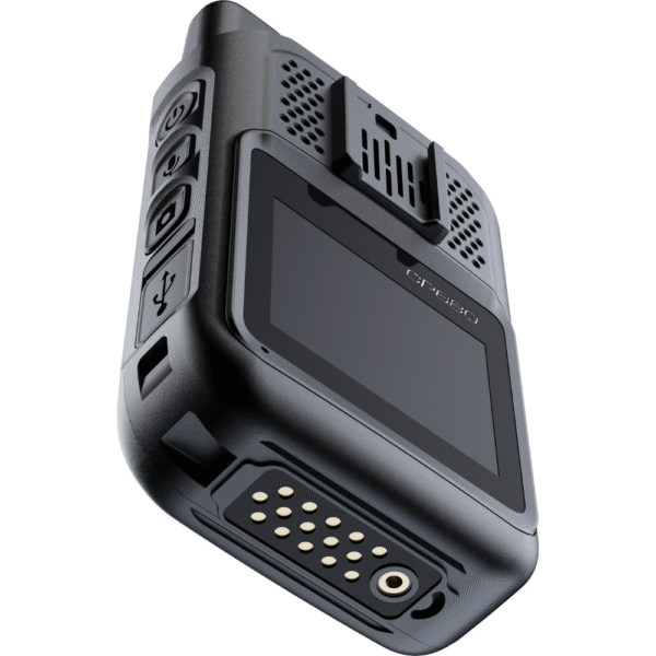 Bodycam IP67 4G LTE Android 12 / Con Funciones de Radio POC / Pantalla Táctil de 2" / Soporta llamadas Telefónicas y Mensajes SMS /Descarga de Vídeo automática con estación