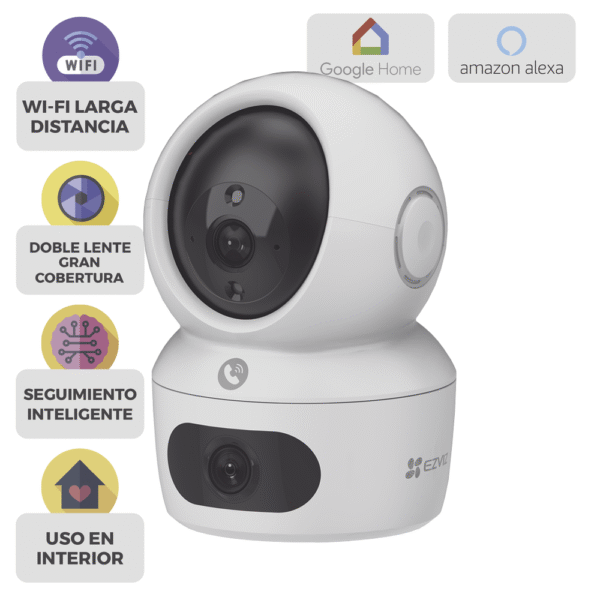 CSH7C-LIST-l Cámra PT WiFi 2K Dual / Audio de Dos Vías / Detección Humana / Visión a Color / Interior