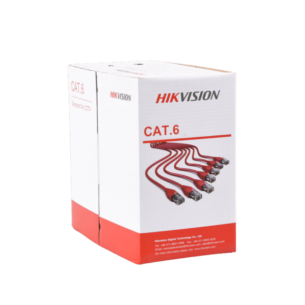 Bobina de cable UTP 305 m., Cat6 (23 AWG), Color Gris, PVC (CM), uso en Interior, 100% Cobre, Para aplicaciones de CCTV y Redes de datos
