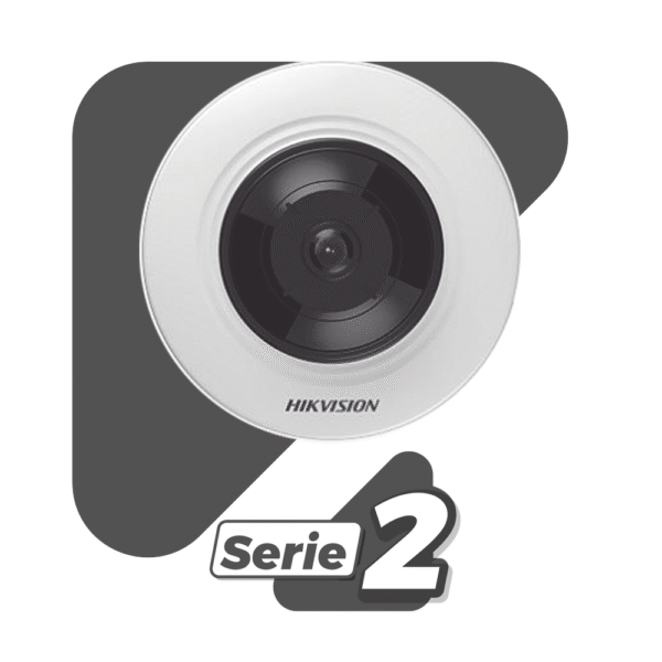 DS2CD2955G0ISU-AD-1-l Mini Fisheye IP 5 Megapixel / Panorámica 180° / Microfono Integrado / 8 mts IR / Uso en Interior / PoE / Múltiples Vistas por iVMS-4200 / Alarmas I/O / Micro SD
