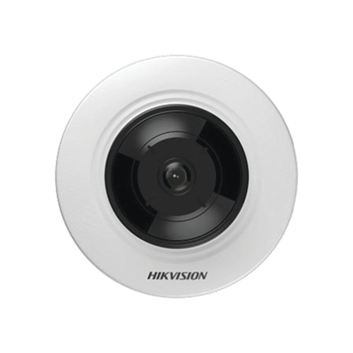 DS2CD2955G0ISU-l Mini Fisheye IP 5 Megapixel / Panorámica 180° / Microfono Integrado / 8 mts IR / Uso en Interior / PoE / Múltiples Vistas por iVMS-4200 / Alarmas I/O / Micro SD