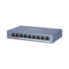 DS3E0109PE_MB-AD-2-l Switch PoE+ / No Administrable / 8 Puertos 10/100 Mbps PoE+ / 1 Puerto 100 Mbps Uplink / PoE hasta 250 metros / 60 W