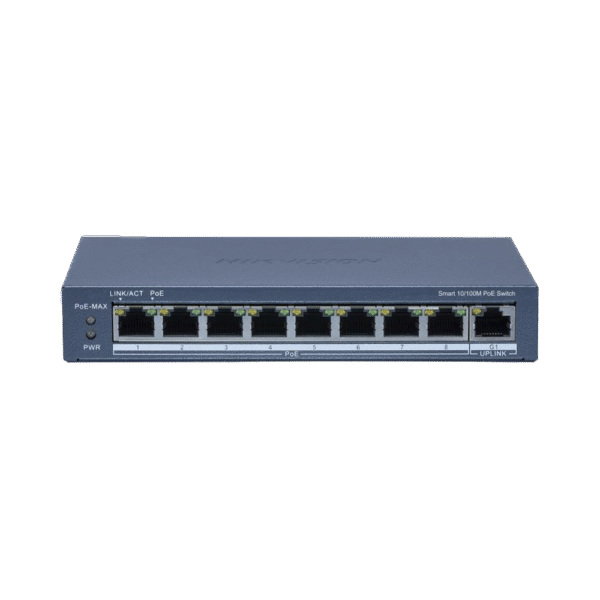 DS3E1309PEI_M-l Switch PoE+ / Administrable / 8 Puertos 10/100 Mbps PoE+ / 1 Puerto 100 Mbps Uplink / PoE hasta 250 metros / 60 W