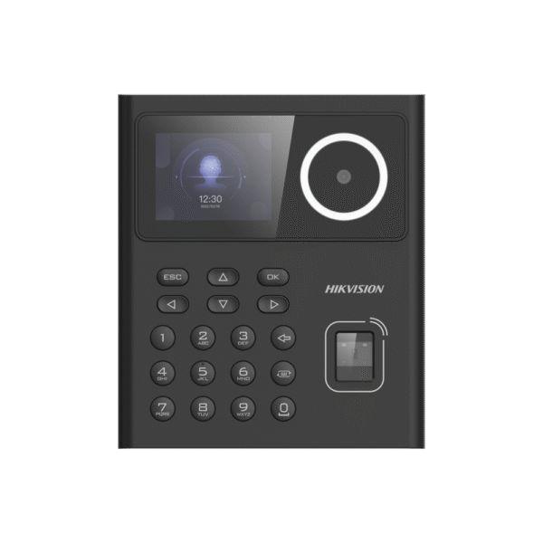 DSK1T320MFX-FRENTE-l Terminal de Reconocimiento Facial con lector MIFARE / Stand Alone / Hasta 1.5 mts en lectura / Soporta P2P Hik-Connect / 500 Rostros / 1.000 Huellas / 1.000 Tarjetas / PIN / ISAPI-ISUP 5.0
