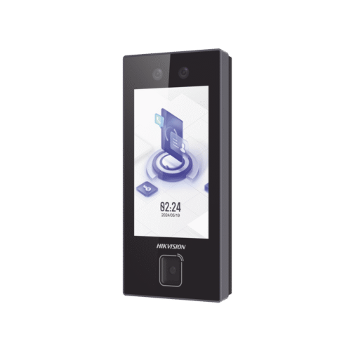 DSK1T344MBWXQRE1-l Terminal Facial Min Moe WiFi / Stand Alone / Lector de QRs Físico de Alta Velocidad / 3000 Rostros / Pantalla 4.3" / Administrable en la Nube con HikConnect Teams / Exterior IP65