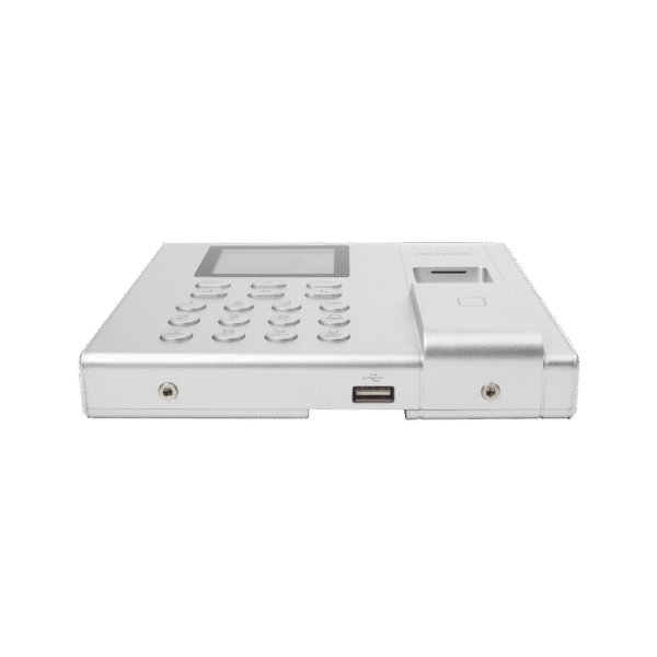 DSK1T8003EF-AD-4-l Terminal de Control de Acceso y Asistencia compatible con APP Hik-Connect (P2P) / Lectura de Huella y de Tarjetas EM / Soporta hasta 1000 Huellas / Relevador para Chapa / Software iVMS4200