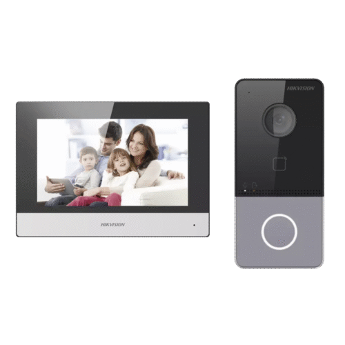 DSKIS603PC-l Kit de Videoportero IP WIFI con llamada a App de Smartphone (HikConnect) / Frente de calle IP65 / Soporta PoE Estándar