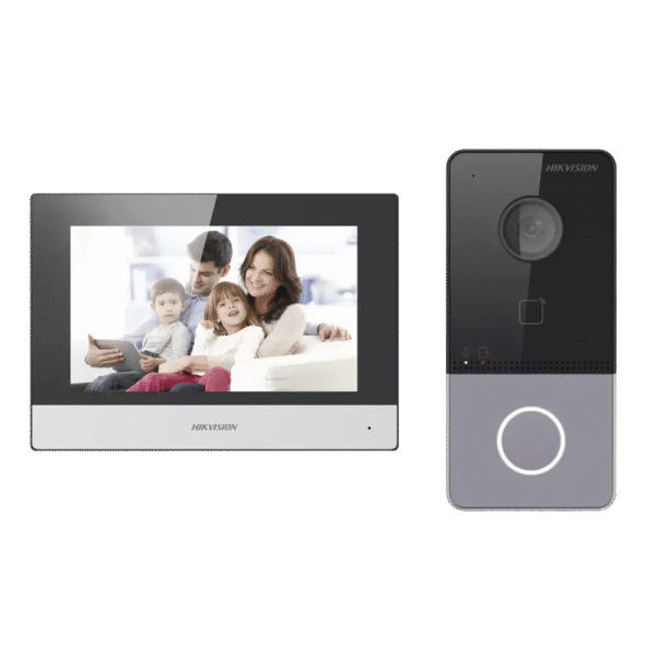 DSKIS603PC-l Kit de Videoportero IP WIFI con llamada a App de Smartphone (HikConnect) / Frente de calle IP65 / Soporta PoE Estándar