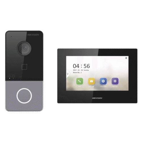 DSKIS605PC-l Kit de Videoportero IP LITE con llamada a App de Smartphone (HikConnect) / Frente de calle IP65 / Soporta PoE Estándar