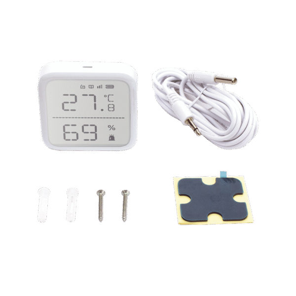 DSPDTPHEWB-AD-1-l (AX PRO) Detector de Temperatura y Detector de Humedad Inalámbrico / 2.7" de Tamaño / Uso en Interior / Rango de Detección desde -35°C hasta 99°C