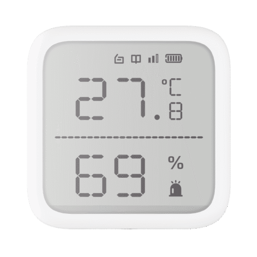 DSPDTPHEWB-l (AX PRO) Detector de Temperatura y Detector de Humedad Inalámbrico / 2.7" de Tamaño / Uso en Interior / Rango de Detección desde -35°C hasta 99°C