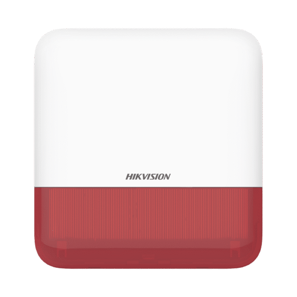 DSPS1EWB_R-AD-1-l (AX PRO) Sirena Inalámbrica con Estrobo Rojo para Exterior IP65 / 110 dB