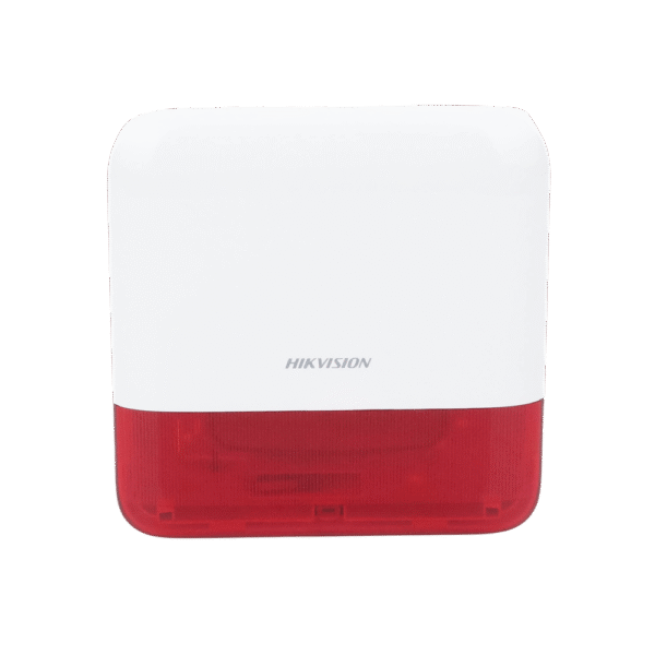 DSPS1EWB_R-AD-4-l (AX PRO) Sirena Inalámbrica con Estrobo Rojo para Exterior IP65 / 110 dB