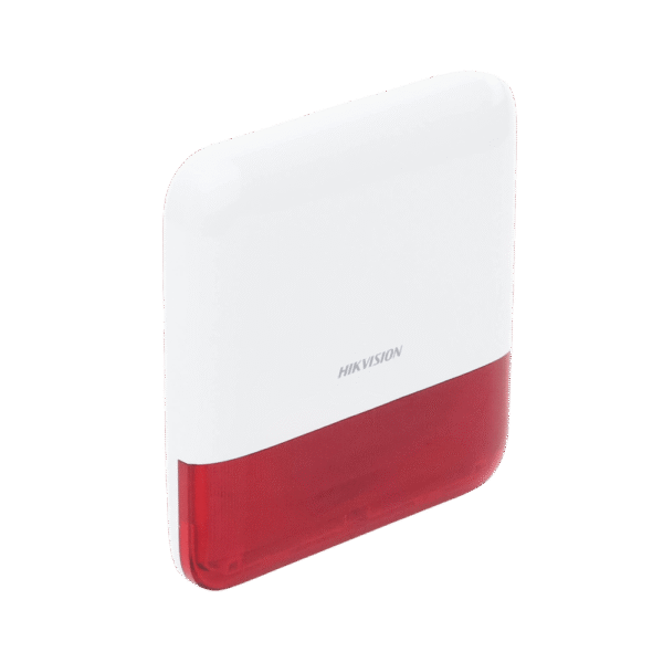 DSPS1EWB_R-AD-6-l (AX PRO) Sirena Inalámbrica con Estrobo Rojo para Exterior IP65 / 110 dB