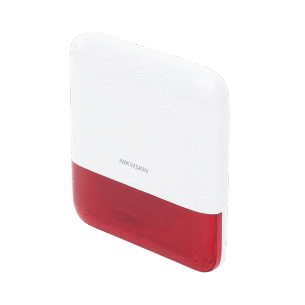DSPS1EWB_R-AD-7-l (AX PRO) Sirena Inalámbrica con Estrobo Rojo para Exterior IP65 / 110 dB