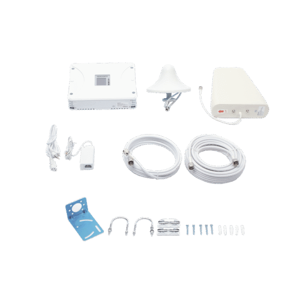 EP20M5BFK-l Kit Amplificador de Señal Celular 5G, 4G, 3G, VoLTE y Voz convencional. Funciona con Todos los Operadores. Soporta Múltiples Dispositivos y Tecnologías. Hasta 1200 metros cuadrados de Cobertura