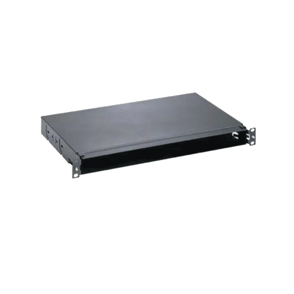FMT1-AD-1-l Panel de Distribución de Fibra Óptica, Acepta 4 Casetes QuickNet o Placas FAP/FMP con Panel CFAPPBL1 (No Incluido), Bandeja Fija, Hasta 96 Fibras, Color Negro, 1UR