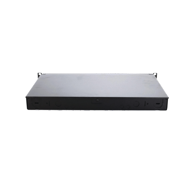 FMT1-AD-2-l Panel de Distribución de Fibra Óptica, Acepta 4 Casetes QuickNet o Placas FAP/FMP con Panel CFAPPBL1 (No Incluido), Bandeja Fija, Hasta 96 Fibras, Color Negro, 1UR
